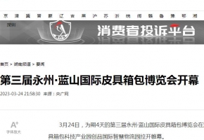 【央广网】第三届永州·蓝山国际皮具箱包博览会开幕